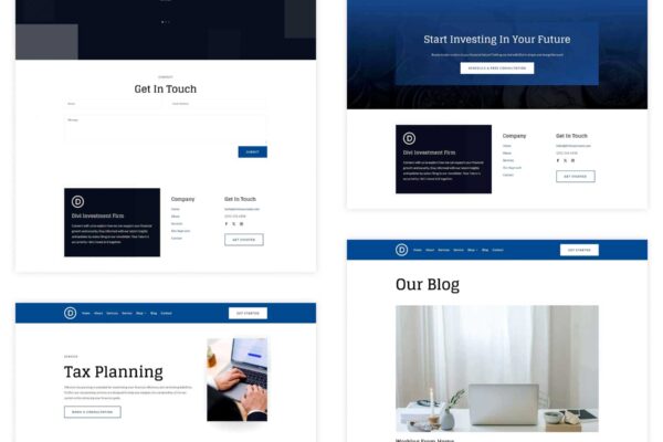New Divi Starter Site for Finance (Quick Install)