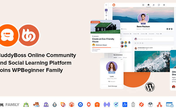 Welcome BuddyBoss to the WPBeginner Family of Products