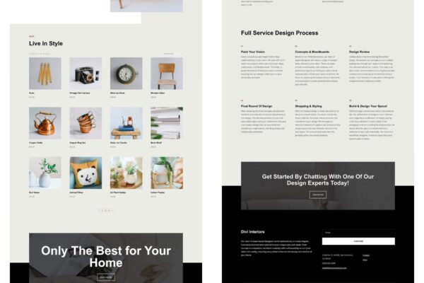 New Divi Starter Site for Interior (Quick Install)