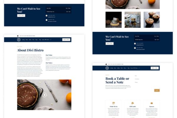 New Divi Starter Site for Bistros (Quick Install)