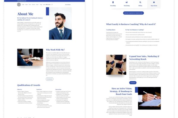 New Divi Starter Site for Business Coaches (Quick Install)